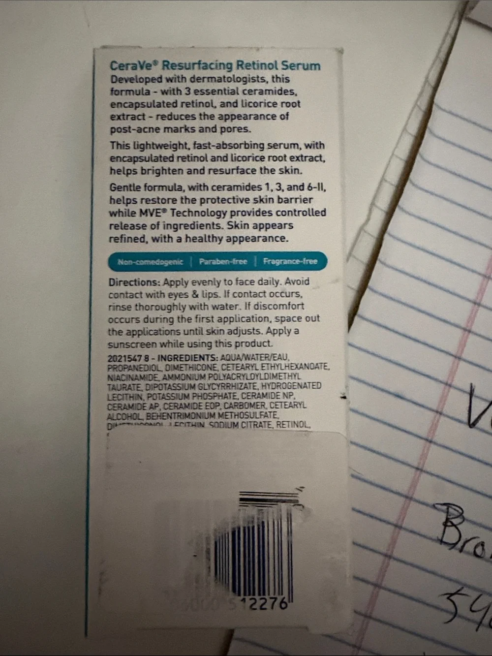 Cerave Resurfacing Retinol Serum 1 FL OZ